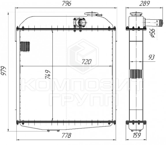 РАДИАТОР ОХЛАЖДЕНИЯ Т-130, Т-170, Т-10, А-120